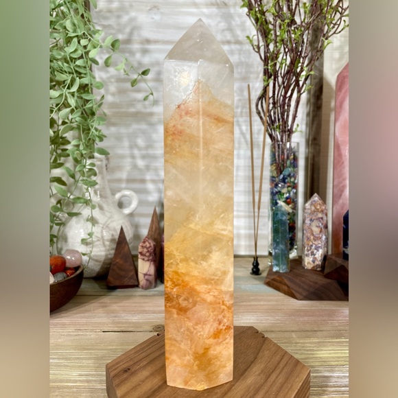 1598 Golden Healer Crystal Tower - Large 8-1/2 Inches Tall - Picture 5 of 11